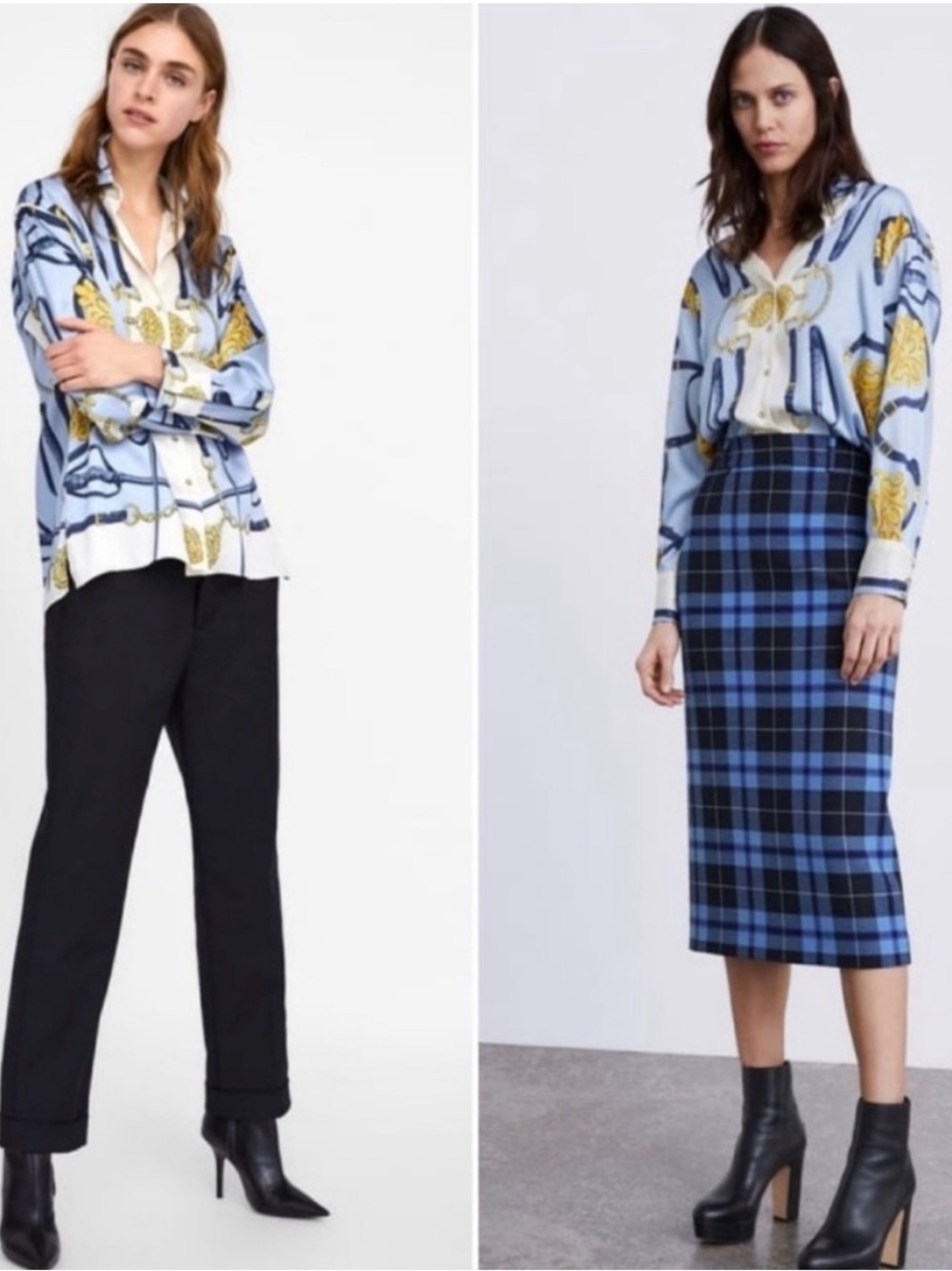 Zara Chain print Blouse